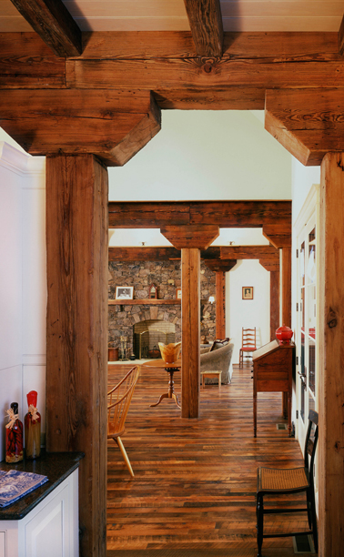 Hand Adzed Beams