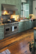 Antique American Chestnut Flooring - Kitchen