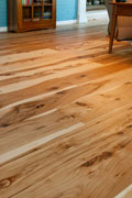 Character Hickory Flooring - Living Room