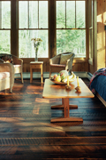 Distressed Heart Pine Flooring - Sunroom