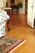 Vertical Rift Heart Pine Floor - Living Room