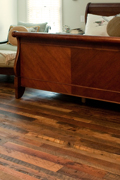 Weathered Antique Pine Flooring - Bedroom